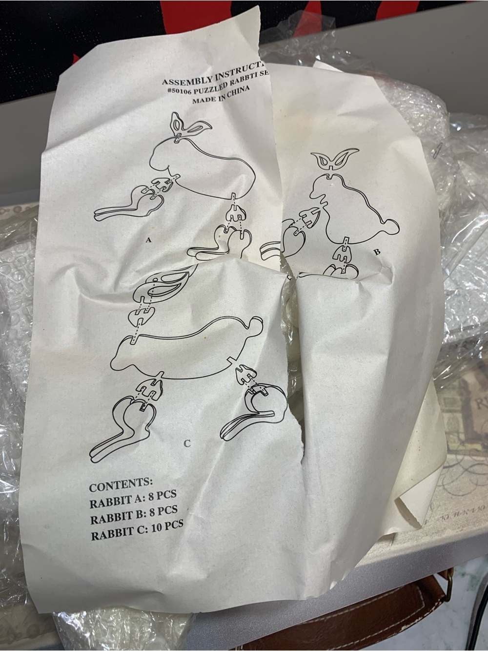 Puzzled Rabbits Assembly Instructions 3D Puzzle